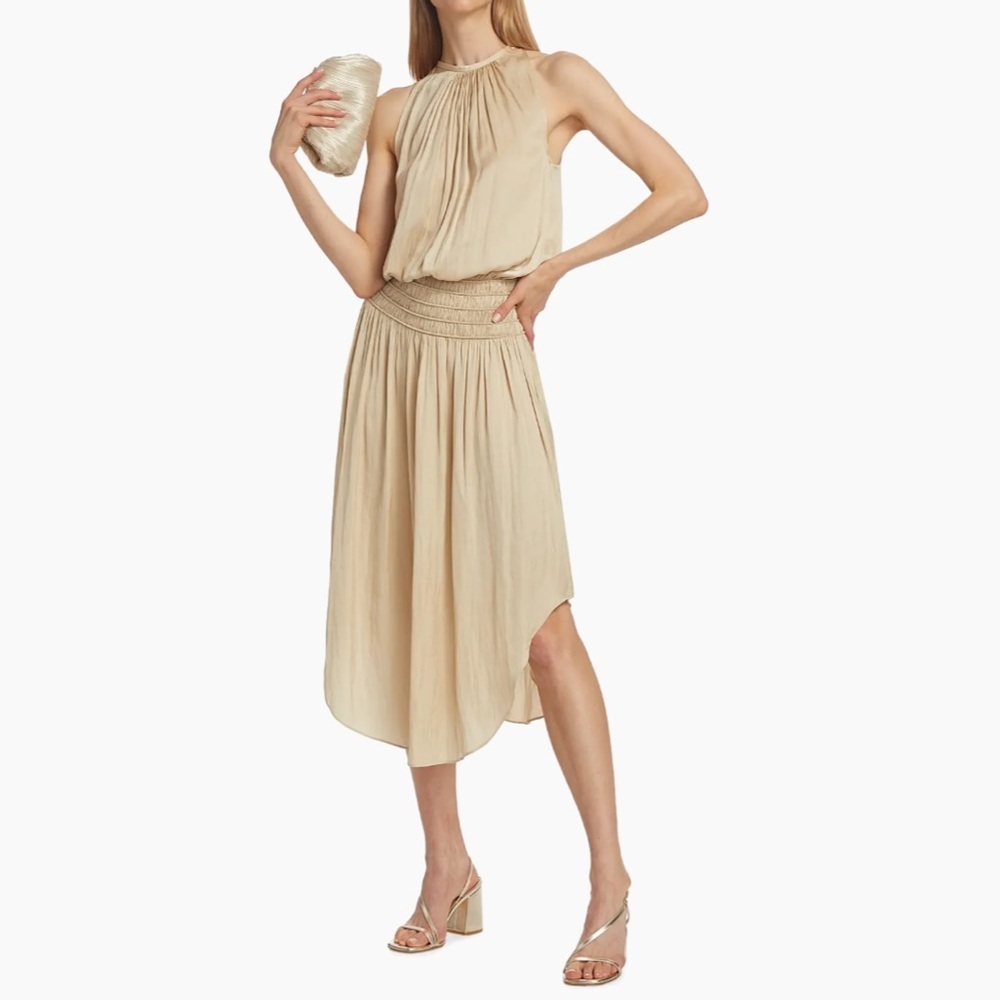 Ramy Brook Audrey dress in soft gold Medium - Picture 2 of 11